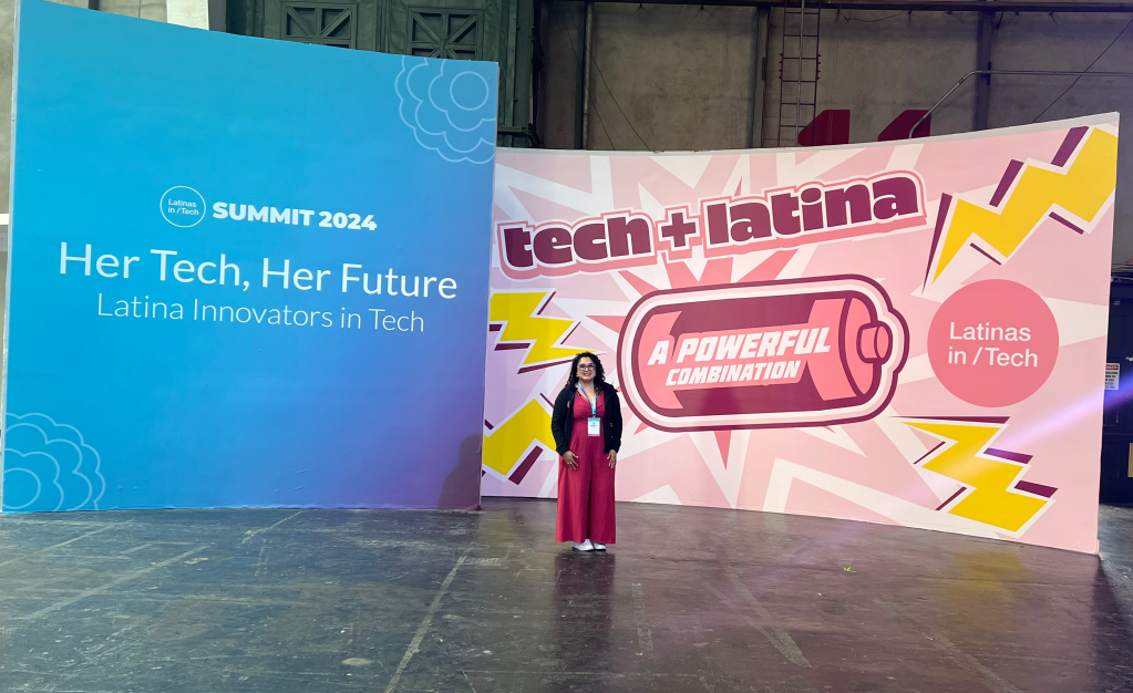 Jennifer at Latinas in Tech Summit Photo Wall